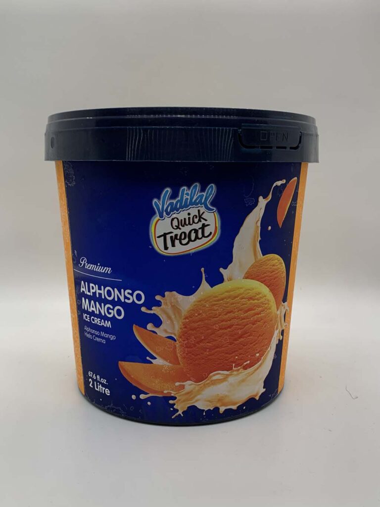 Vadilal Alphonso Mango Ice Cream 2 Liter Indian Grocery Store